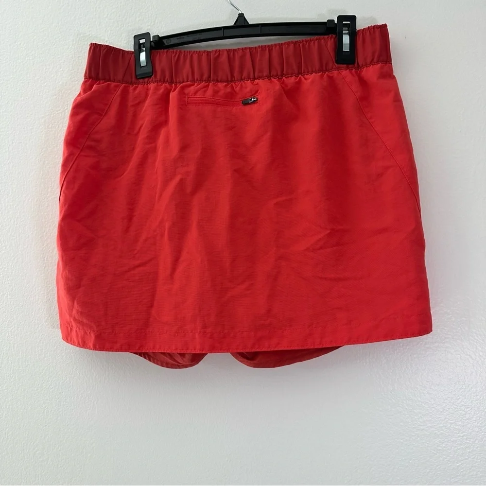 North Face Skort Womens Medium Red Skirt Shorts Hiking Elastic Waist